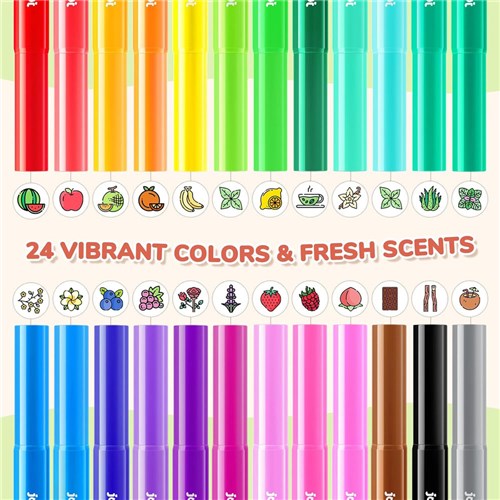 JoyCat Marker Washable Scented 24 Pack_1 - Theodist