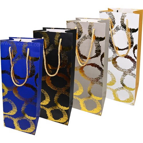 Gift Bottle Bag Infinity Assorted Colours 35x12x9cm - Theodist