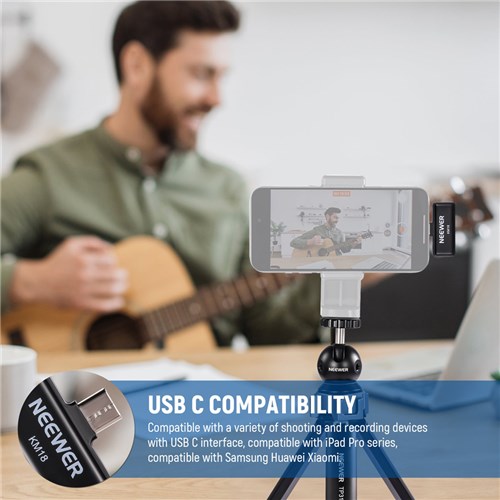 Neewer KM18 Mini Wireless Lavalier Microphone Kit_3 - Theodist