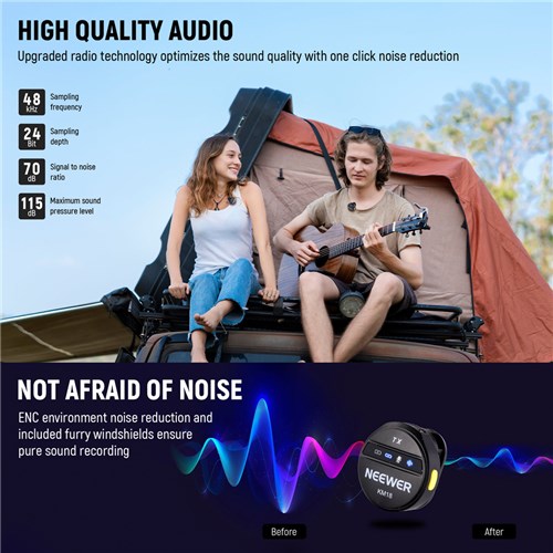 Neewer KM18 Mini Wireless Lavalier Microphone Kit_4 - Theodist