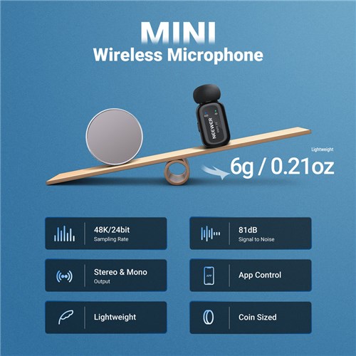 Neewer KM19 Mini Wireless Lavalier Microphone with Charging Case_1 - Theodist