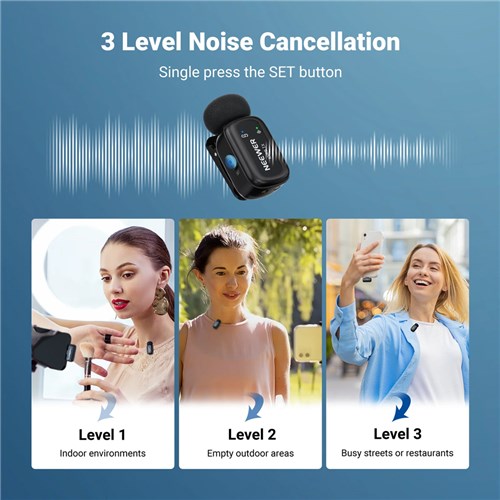 Neewer KM19 Mini Wireless Lavalier Microphone with Charging Case_2 - Theodist