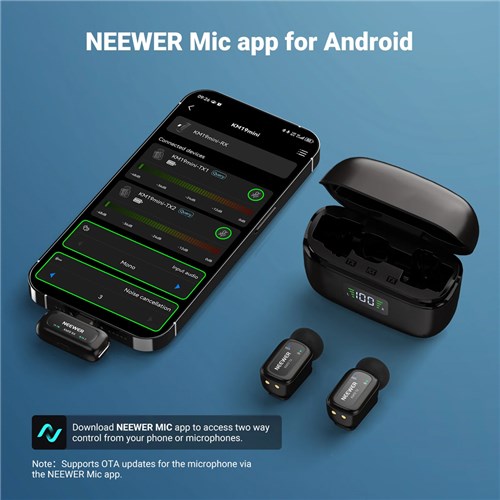 Neewer KM19 Mini Wireless Lavalier Microphone with Charging Case_4 - Theodist