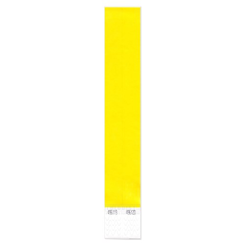 DataMax L52061 Wristbands Tyvek 3/4" Assorted Colours_YEL - Theodist