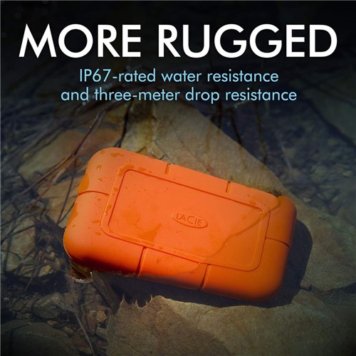 Lacie SSD 2TB External Hard Drive USB-C Rugged 2.5" Drop Resistant STHR2000800_2 - Theodist