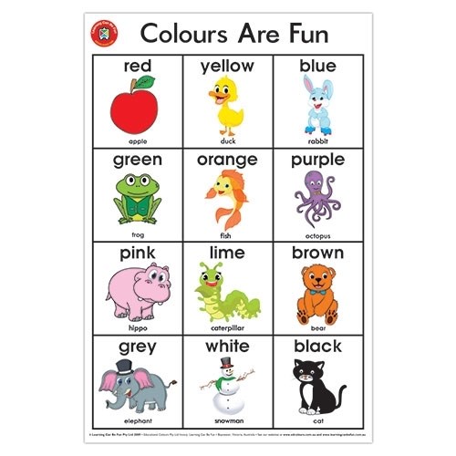 Learning Can Be Fun Colours Are Fun Chart - Theodist