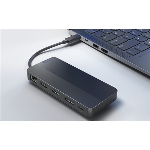 Lenovo 7-IN-1 Hub USB-C Dual Display Travel Docking Station 40B90100AU_3 - Theodist