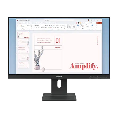 Lenovo E24-40 23.8" Monitor WLED IPS FHD (16:9) HDMI, DP, VGA, PIVOT, Speakers, 64BAMAR1AU - Theodist