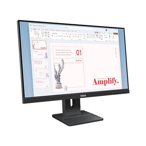 Lenovo E24-40 23.8" Monitor WLED IPS FHD (16:9) HDMI, DP, VGA, PIVOT, Speakers, 64BAMAR1AU_1 - Theodist