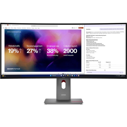 Lenovo ThinkVision P40WD-40 39.7-inch 5K2K Curved IPS Monitor with Thunderbolt 4 - Theodist