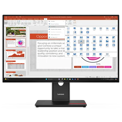 Lenovo T27-40 27" Monitor WLED IPS FHD (16:9), HDMI, DP, USB, PIVOT, 64A5MAR6AU - Theodist