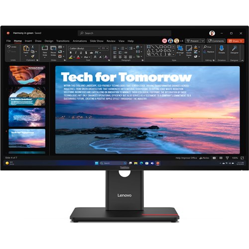 Lenovo ThinkVision T27QD-40 Monitor 27" QHD IPS 2560x1440 DP+HDMI+USBC+DP Out+Audio Out - Theodist