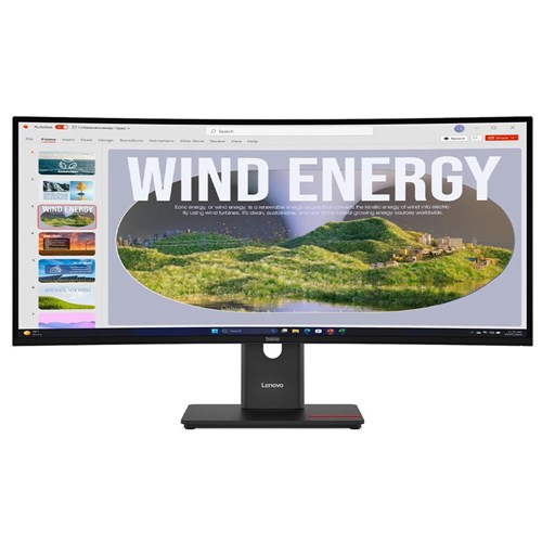 Lenovo ThinkVision T34wD-40 34-inch WQHD Curved USB-C Monitor – 3440 × 1440, 120Hz, VA, HDMI, DisplayPort - Theodist