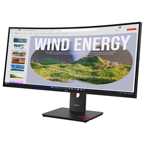Lenovo ThinkVision T34wD-40 34-inch WQHD Curved USB-C Monitor – 3440 × 1440, 120Hz, VA, HDMI, DisplayPort_1 - Theodist