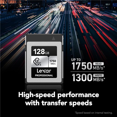 Lexar 128GB Pro CFexpress Type B Memory Card 1750MBs 1300MBsW, Silver, 843367124589_2 - Theodist