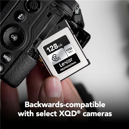 Lexar 128GB Pro CFexpress Type B Memory Card 1750MBs 1300MBsW, Silver, 843367124589_4 - Theodist