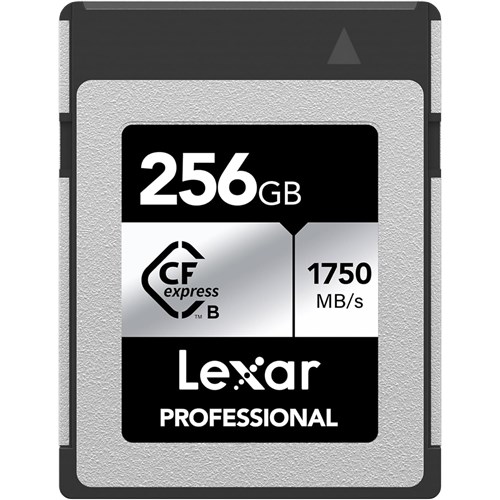 Lexar 256GB Pro CFexpress Type B Memory Card 1750MBs(R) 1300MBs(W), Silver, 843367124596 - Theodist