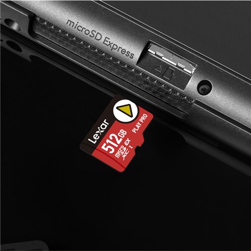 Lexar Micro SDXC UHS-I 512GB Play Pro Express Memory Card V30 900MBsR, 600MBsW, 843367135752_1 - Theodist