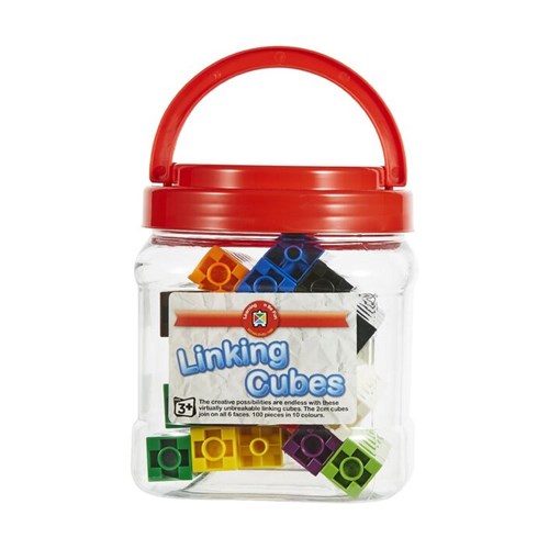 Learning Can Be Fun Linking Cubes Jar 100 Pieces_2 - Theodist