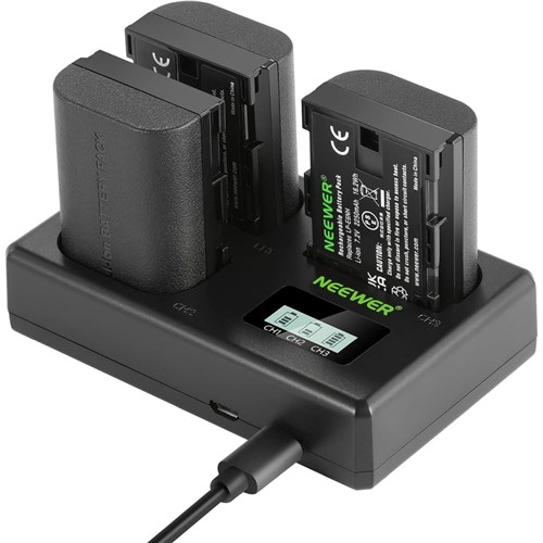 Neewer Charger Trio with 3 Pcs mAh LP-E6NH Battery - Theodist