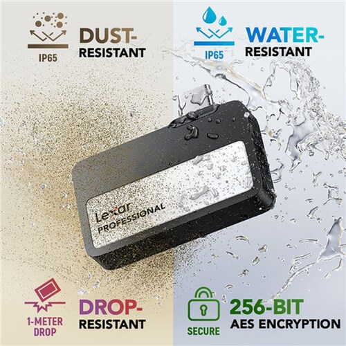 Lexar SL400 Professional Go 1TB Portable SSD Hard Drive External with Hub_6 - Theodist