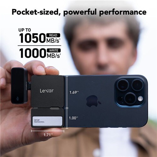 Lexar SL400 Professional Go 1TB Portable SSD Hard Drive External with Hub_7 - Theodist