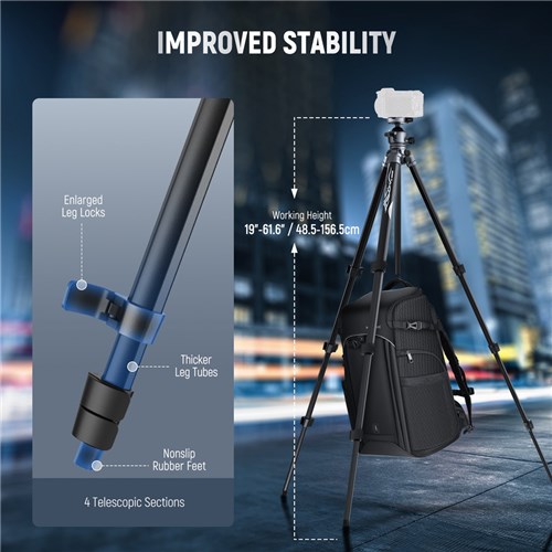 Neewer LT07 Aluminum Tripod with Ball Head_2 - Theodist