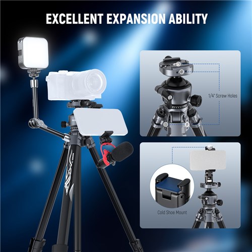 Neewer LT07 Aluminum Tripod with Ball Head_4 - Theodist