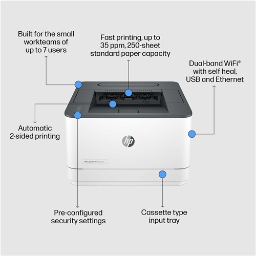 HP LaserJet Pro M3001DW Mono Printer A4 WIRELESS 3G650F 5667329_4 - Theodist