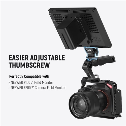 Neewer MA002 Field Monitor Mount 360° Swivel & 180° Tilt Damping Adjustable Cold Shoe_2 - Theodist