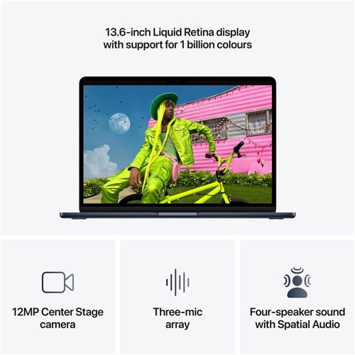 Apple MacBook Air 13" Laptop, M5 10CCPU, 8C GPU, 16GB, 512GB, Midnight MDHE4X/A_3 - Theodist