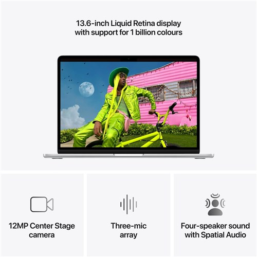 Apple MacBook Air 13" Laptop, M5 10CCPU, 8C GPU, 16GB, 512GB, Silver MDH74X/A_3 - Theodist