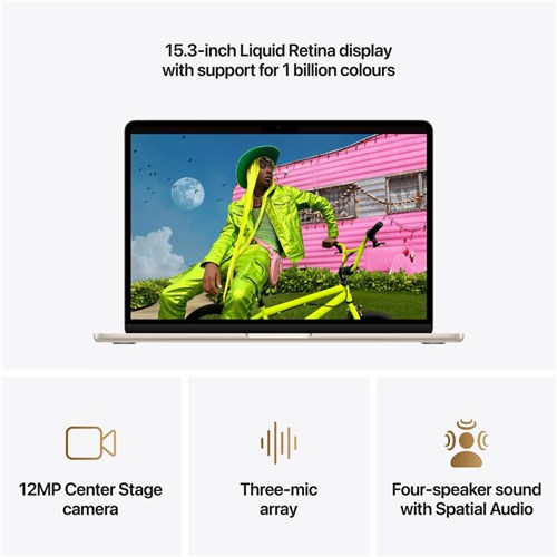 Apple MacBook Air 13" Laptop, M5 10C CPU, 8C GPU, 16GB, 512GB, Starlight, MDHA4X/A_3 - Theodist