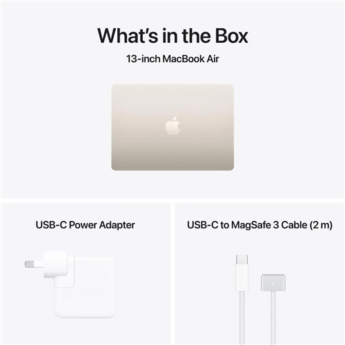 Apple MacBook Air 13" Laptop, M5 10C CPU, 8C GPU, 16GB, 512GB, Starlight, MDHA4X/A_4 - Theodist