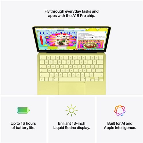Apple MacBook NEO 13" Laptop, A18 Pro Chip, 6 Core CPU, 5 Core GPU, 8GB, 256GB, Citrus MHFD4X/A_3 - Theodist