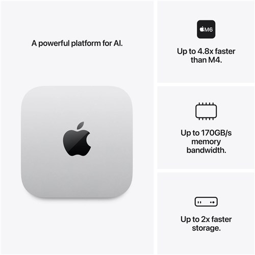 Apple Mac mini M6, 12-Core CPU, 12-Core GPU, 16GB, 512GB SSD, MHQL4X/A_2 - Theodist