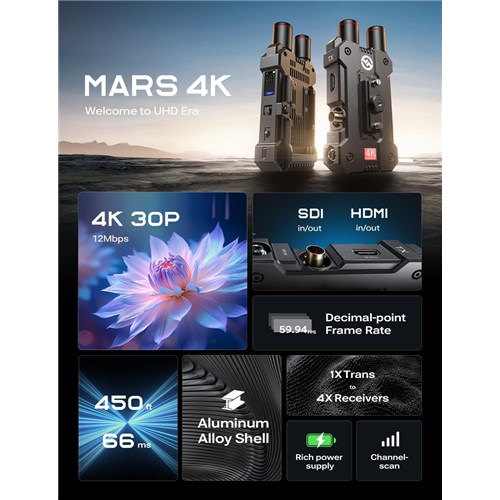 Hollyland Mars M1 Enhanced Wireless Video Transmitter/Receiver/Monitor + Mars 4K Wireless Transceiver (TX & RX) Kit 6976068112617_3 - Theodist