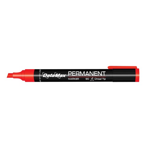 DataMax MAX090 Permanent Markers Chisel Tip_RED - Theodist