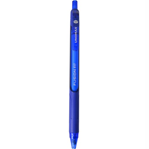 Unomax Fusion RT 0.7mm Retractable Ballpoint Pens - Blue