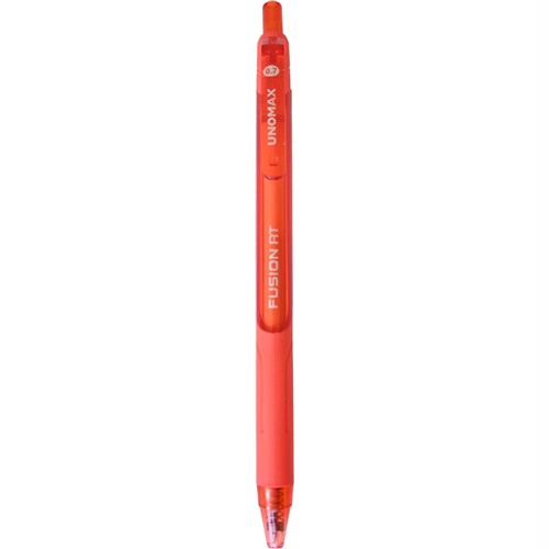 Unomax Fusion RT 0.7mm Retractable Ballpoint Pens - Red