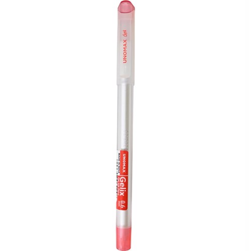 Unomax Gelix Gel Ink Pens 0.6mm, Red