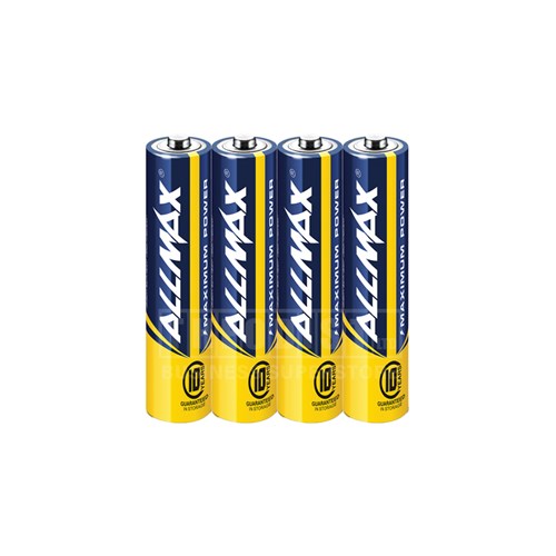 Allmax MAX3A4 Alkaline Maximum Power Batteries AAA4 LR03 1.5V 4 Pack - Theodist