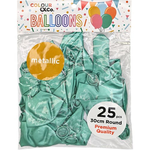 Colour & Co. MB2530 Metallic Balloons, 25 Pcs, 30cm Round, Premium Quality_9 - Theodist