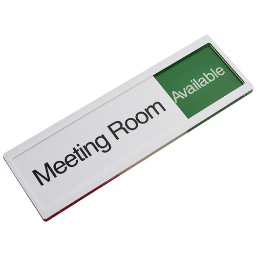 Sandleford MEET1 "Meeting Room: Available / In Use" Sign 250x80mm_1 - Theodist