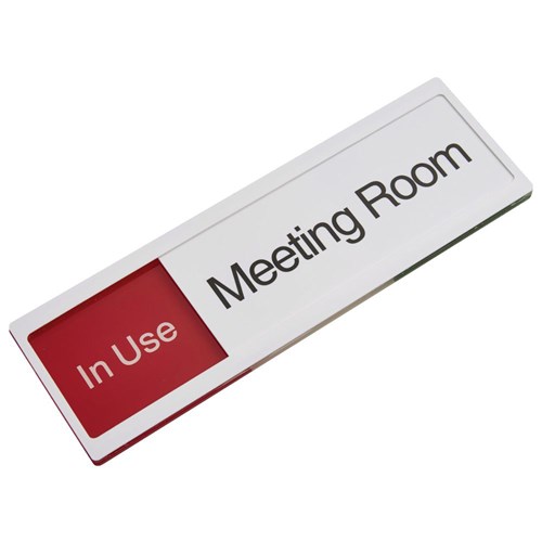 Sandleford MEET1 "Meeting Room: Available / In Use" Sign 250x80mm_2 - Theodist