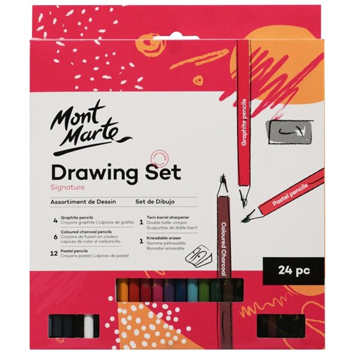 Mont Marte MMGS0020 Coloured Pencils Drawing Set Signature 24pc - Theodist