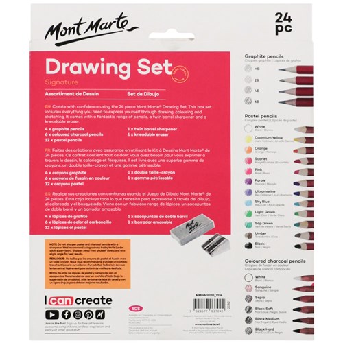 Mont Marte MMGS0020 Coloured Pencils Drawing Set Signature 24pc_2 - Theodist