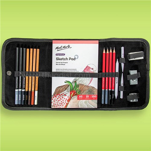 Mont Marte MMGS0057 Sketching Set in Wallet 18pc_2 - Theodist