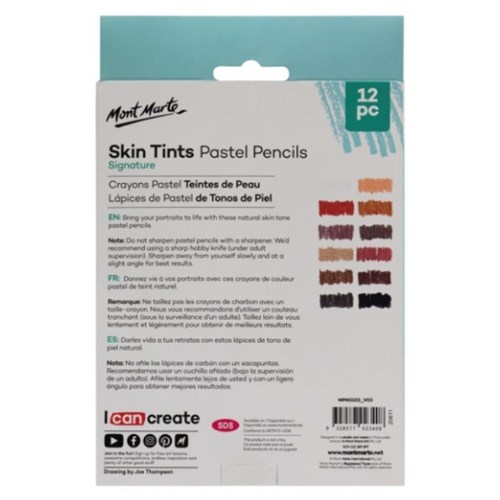 Skin Tints Pastel Pencils Signature 12pc_1 - Theodist