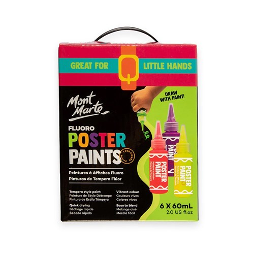 Mont Marte MPST6002 Fluoro Poster Paints 6x60mL_1 - Theodist